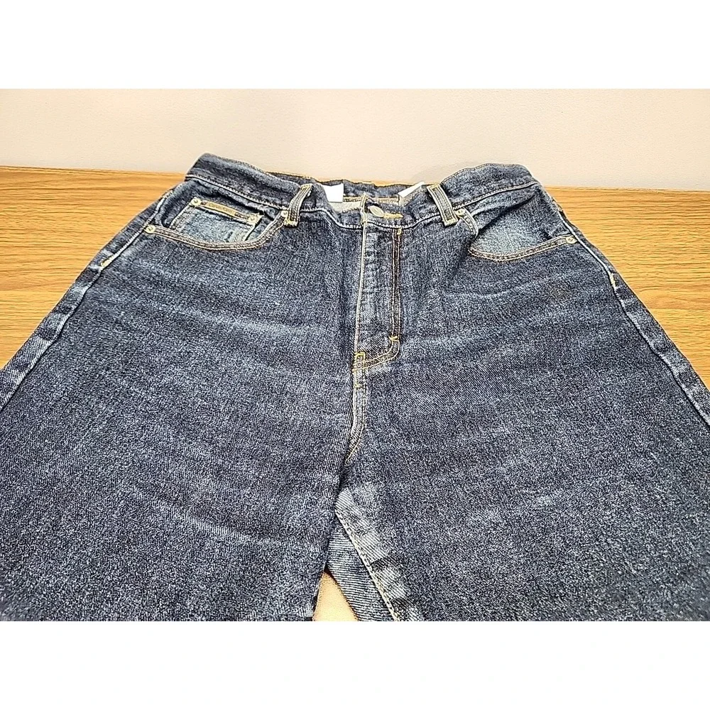 Calvin Klein Women's Omega Rinse Wash Blue‎ Denim Sz 14 Jeans 100% Cotton ~ VG
